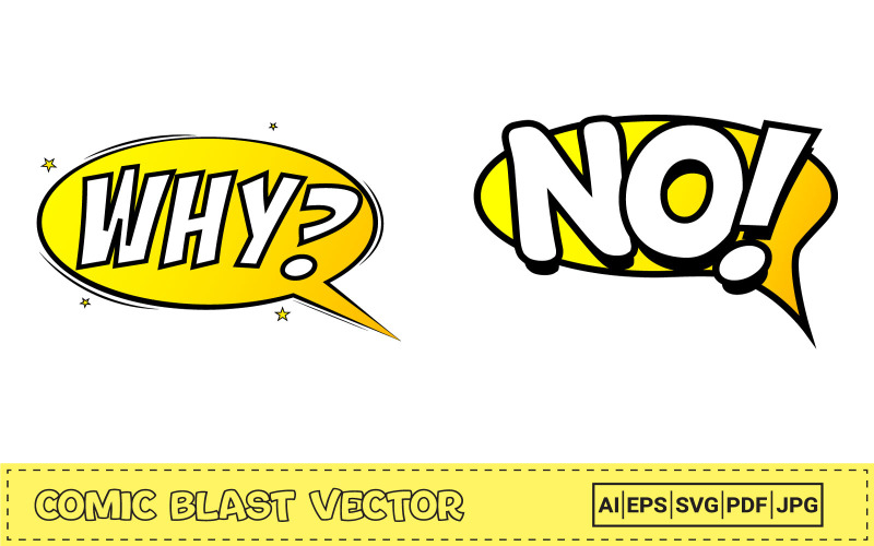 Comic Burst with Yellow and White Color Illustration