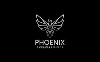 Phoenix Line Art Logo Style 1