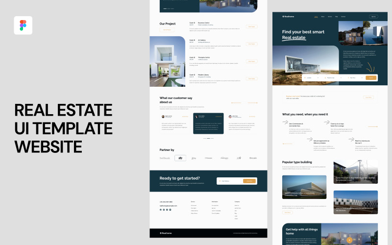 Real Estate UI Template Website UI Element