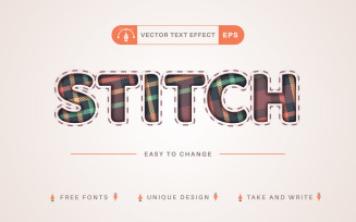 Tartan - Editable Text Effect, Font Style 2