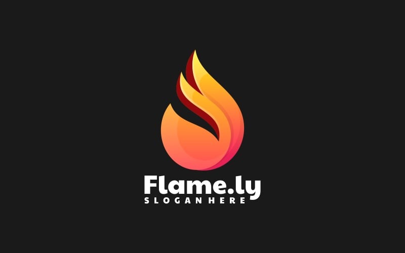 Flame Gradient Logo Style 4 Logo Template