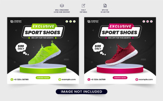 Modern shoe business promotion vector