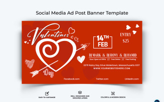 Valentines Day Facebook Ad Banner Design Template-04