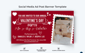 Valentines Day Facebook Ad Banner Design Template-10