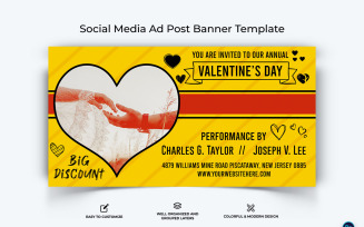 Valentines Day Facebook Ad Banner Design Template-13
