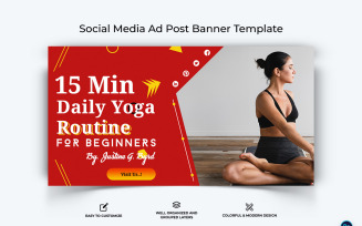 Yoga and Meditation Facebook Ad Banner Design Template-11