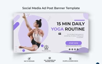 Yoga and Meditation Facebook Ad Banner Design Template-18