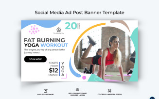Yoga and Meditation Facebook Ad Banner Design Template-20