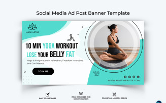 Yoga and Meditation Facebook Ad Banner Design Template-28