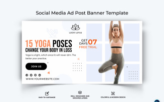 Yoga and Meditation Facebook Ad Banner Design Template-30