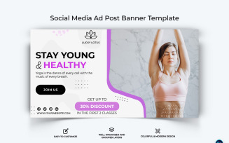 Yoga and Meditation Facebook Ad Banner Design Template-31