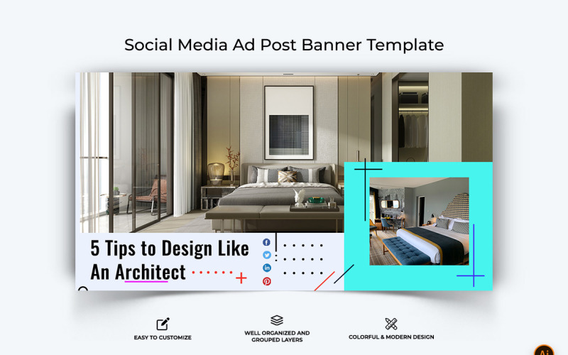 Architecture Facebook Ad Banner Design-13 Social Media
