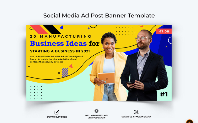Business Service Facebook Ad Banner Design-17 Social Media