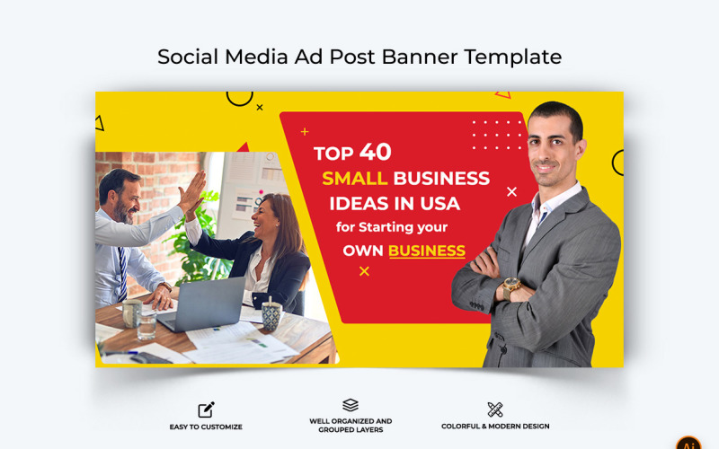 Business Service Facebook Ad Banner Design-18 Social Media