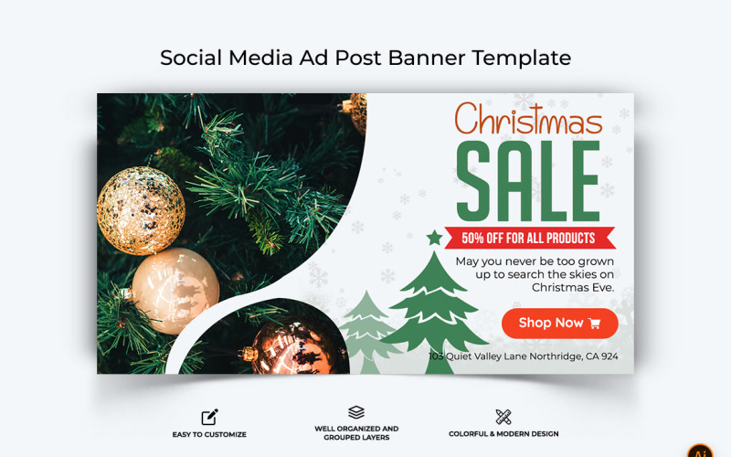 Christmas Offers Facebook Ad Banner Design-03 Social Media