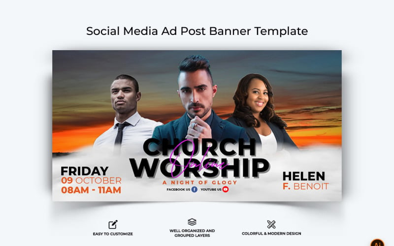 Church Speech Facebook Ad Banner Design-09 Social Media
