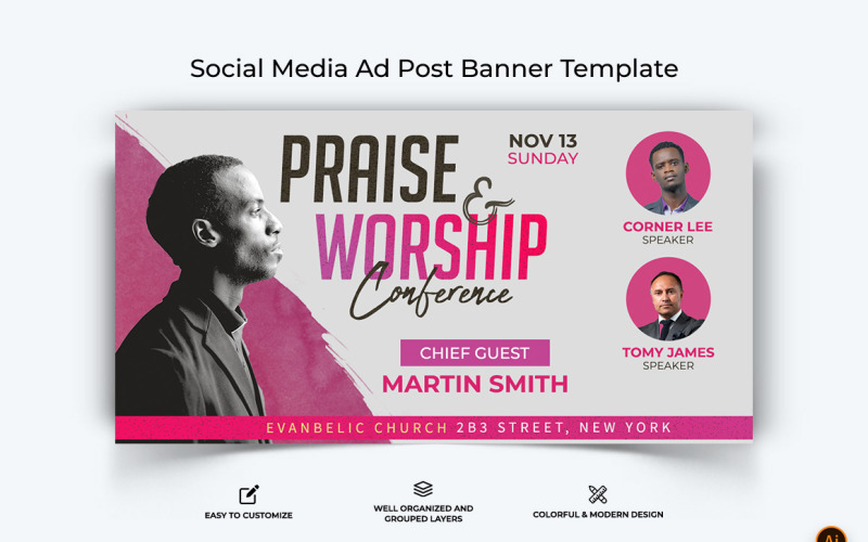 Church Speech Facebook Ad Banner Design-31 Social Media
