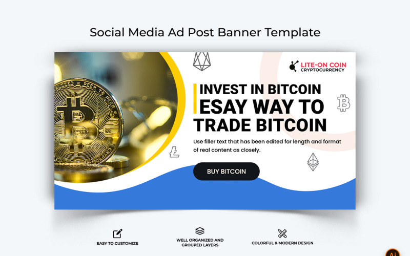 Cryptocurrency Facebook Ad Banner Design-03 Social Media