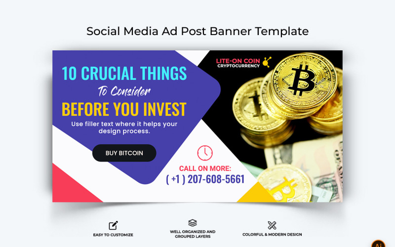 Cryptocurrency Facebook Ad Banner Design-07 Social Media