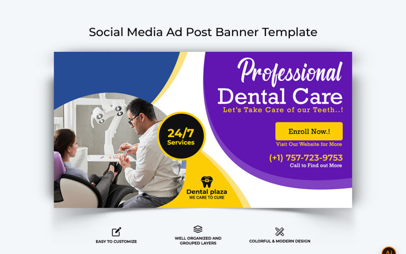 Dental Care Facebook Ad Banner Design-04 Social Media