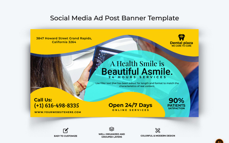 Dental Care Facebook Ad Banner Design-05 Social Media
