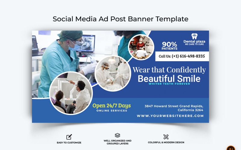 Dental Care Facebook Ad Banner Design-06 Social Media