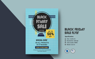 Black Friday Sale Flyer, word and Psd Template