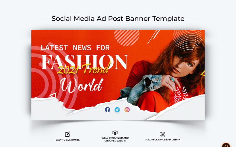 Fashion Facebook Ad Banner Design-14 Social Media
