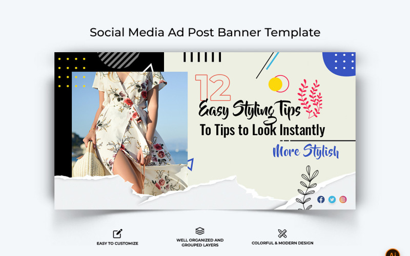 Fashion Facebook Ad Banner Design-15 Social Media