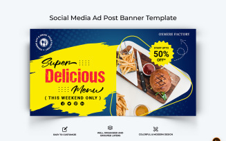 Food and Restaurant Facebook Ad Banner Design-17