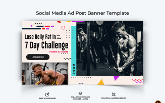Gym and Fitness Facebook Ad Banner Design-05