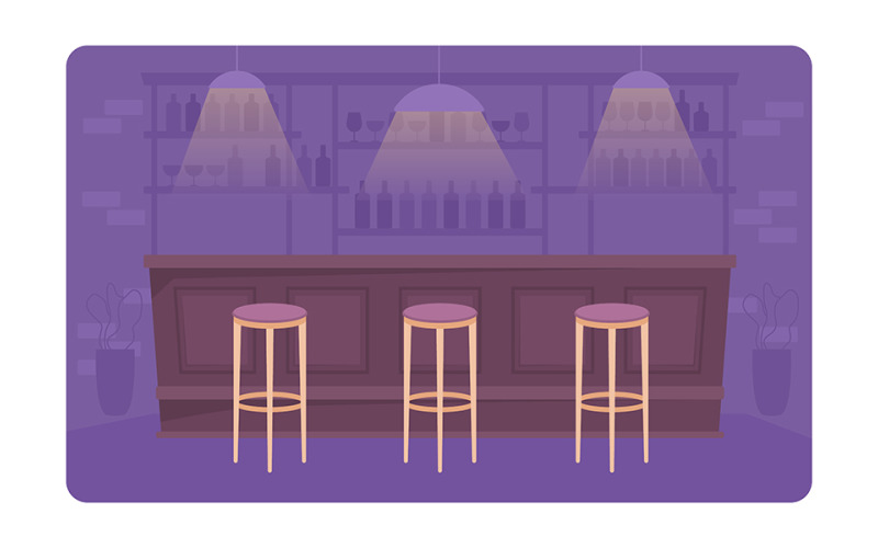 Bar arrangement 2D vector isolated illustration Illustration