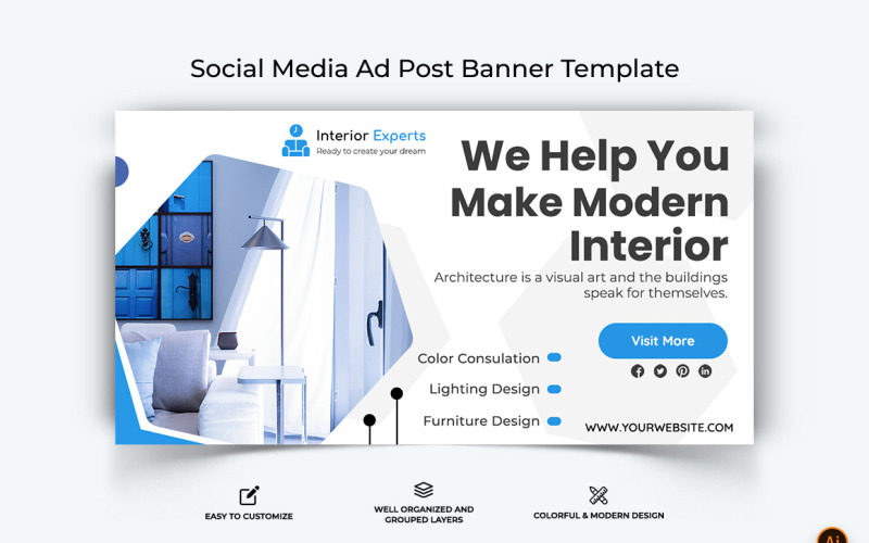 Interior Facebook Ad Banner Design-19 Social Media
