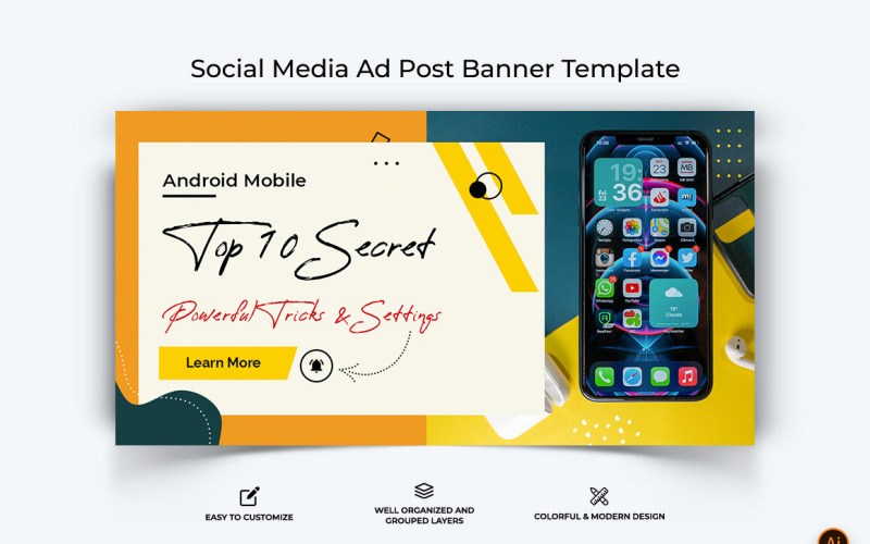 Mobile Tips and Tricks Facebook Ad Banner Design-03 Social Media