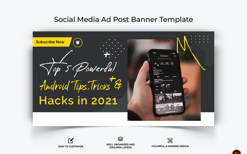 Mobile Tips and Tricks Facebook Ad Banner Design-15 Social Media