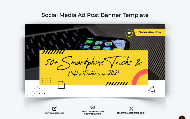 Mobile Tips and Tricks Facebook Ad Banner Design-17 Social Media