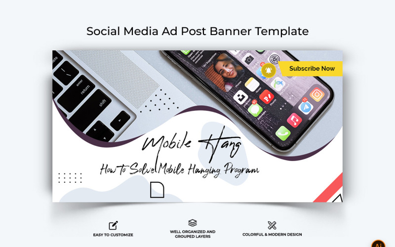 Mobile Tips and Tricks Facebook Ad Banner Design-18 Social Media