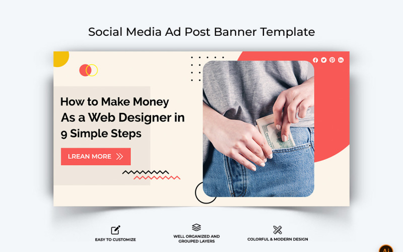 Online Earnings Facebook Ad Banner Design-05 Social Media