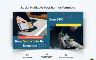 Online Earnings Facebook Ad Banner Design-17