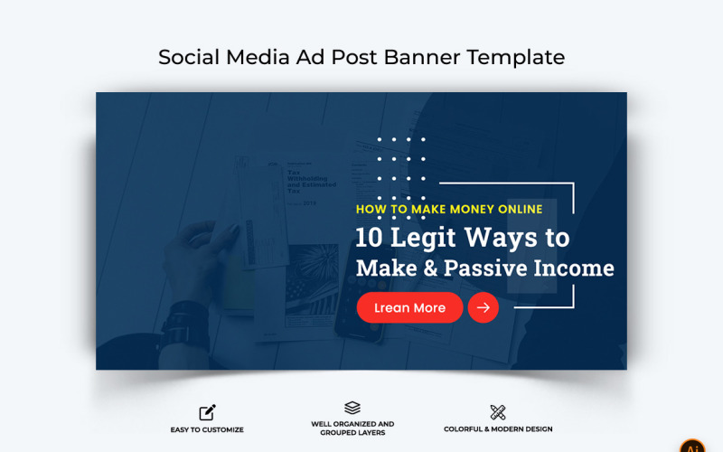 Online Earnings Facebook Ad Banner Design-18 Social Media
