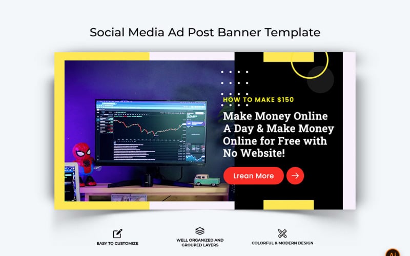 Online Earnings Facebook Ad Banner Design-20 Social Media