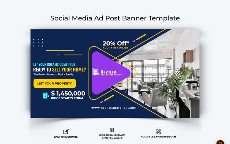 Real Estate Facebook Ad Banner Design-15 Social Media