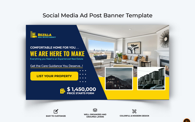 Real Estate Facebook Ad Banner Design-18 Social Media