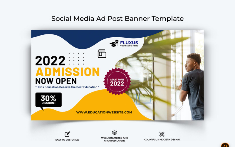 School Admissions Facebook Ad Banner Design-13 Social Media