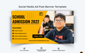School Admissions Facebook Ad Banner Design-17