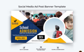 School Admissions Facebook Ad Banner Design-18
