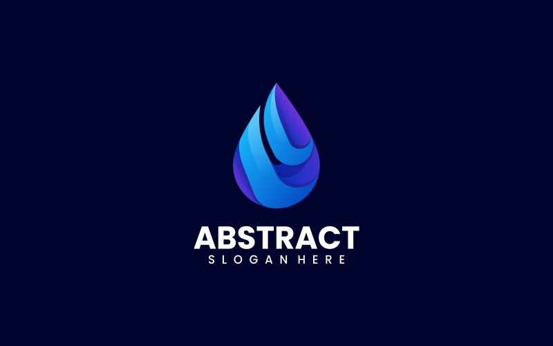 Abstract Water Gradient Logo Style Logo Template
