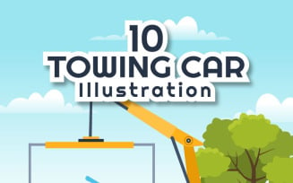10 Auto Towing Car Illustration