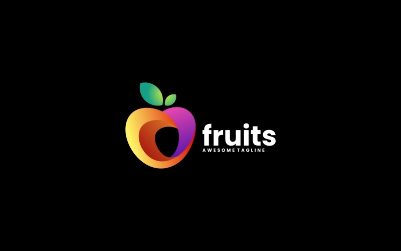 Fruit Gradient Colorful Logo Logo Template