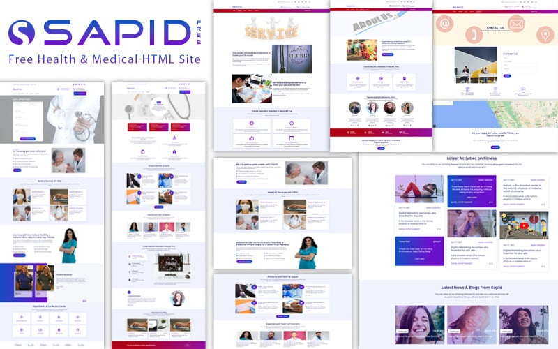 Sapid - Health HTML theme FREE Website Template
